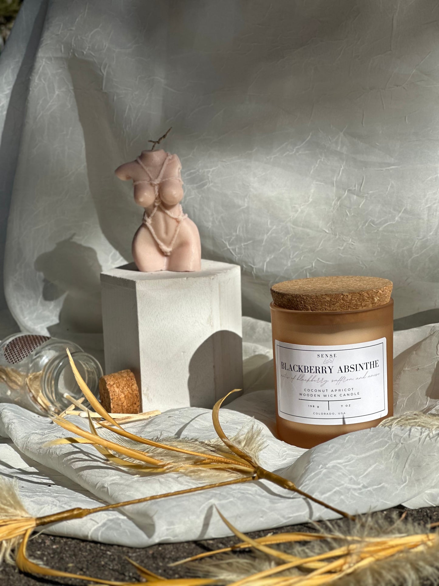 Blackberry Absinthe Wooden Wick Candle