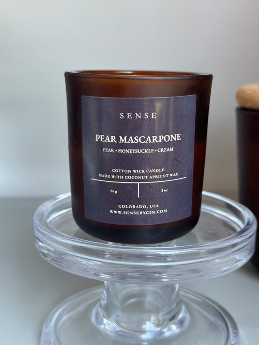 Mini Pear Mascarpone Candle - 3 oz. Cotton Wick