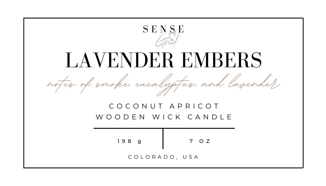 Lavender Embers Wooden Wick Candle