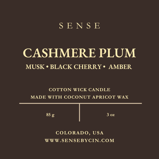 Mini Cashmere Plum Candle - 3 oz. Cotton Wick