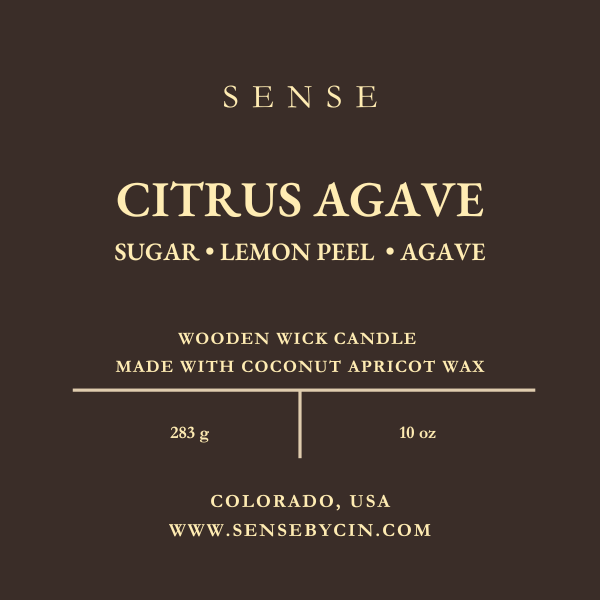 Citrus Agave Wooden Wick Candle - 10 oz.