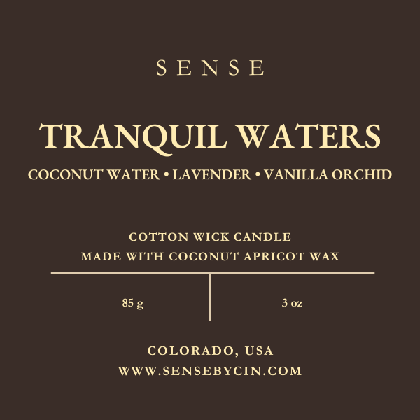 Mini Tranquil Waters Candle - 3 oz. Cotton Wick