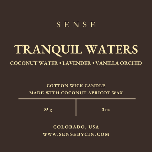 Mini Tranquil Waters Candle - 3 oz. Cotton Wick
